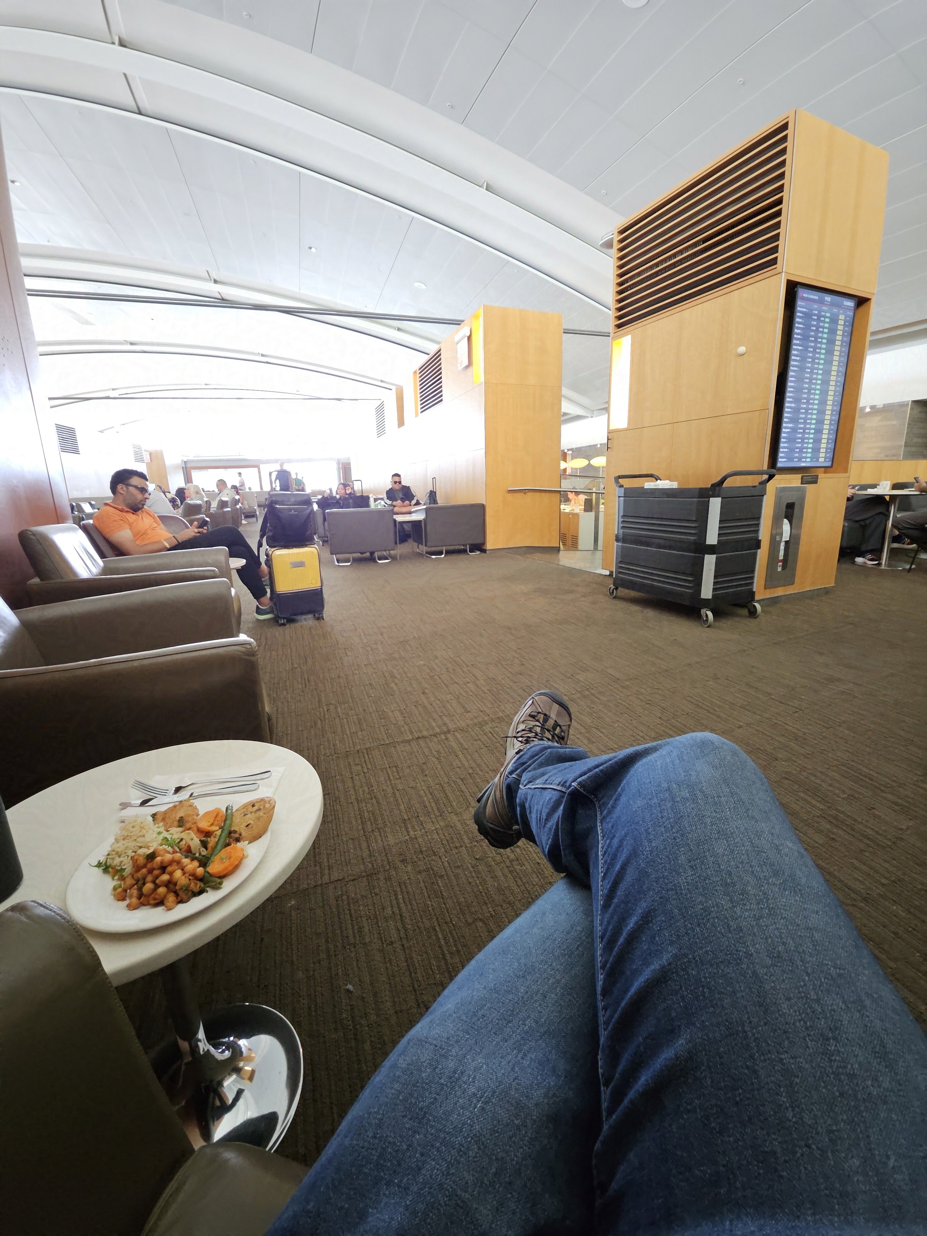 Airport lounge in Toronto Pearson airport