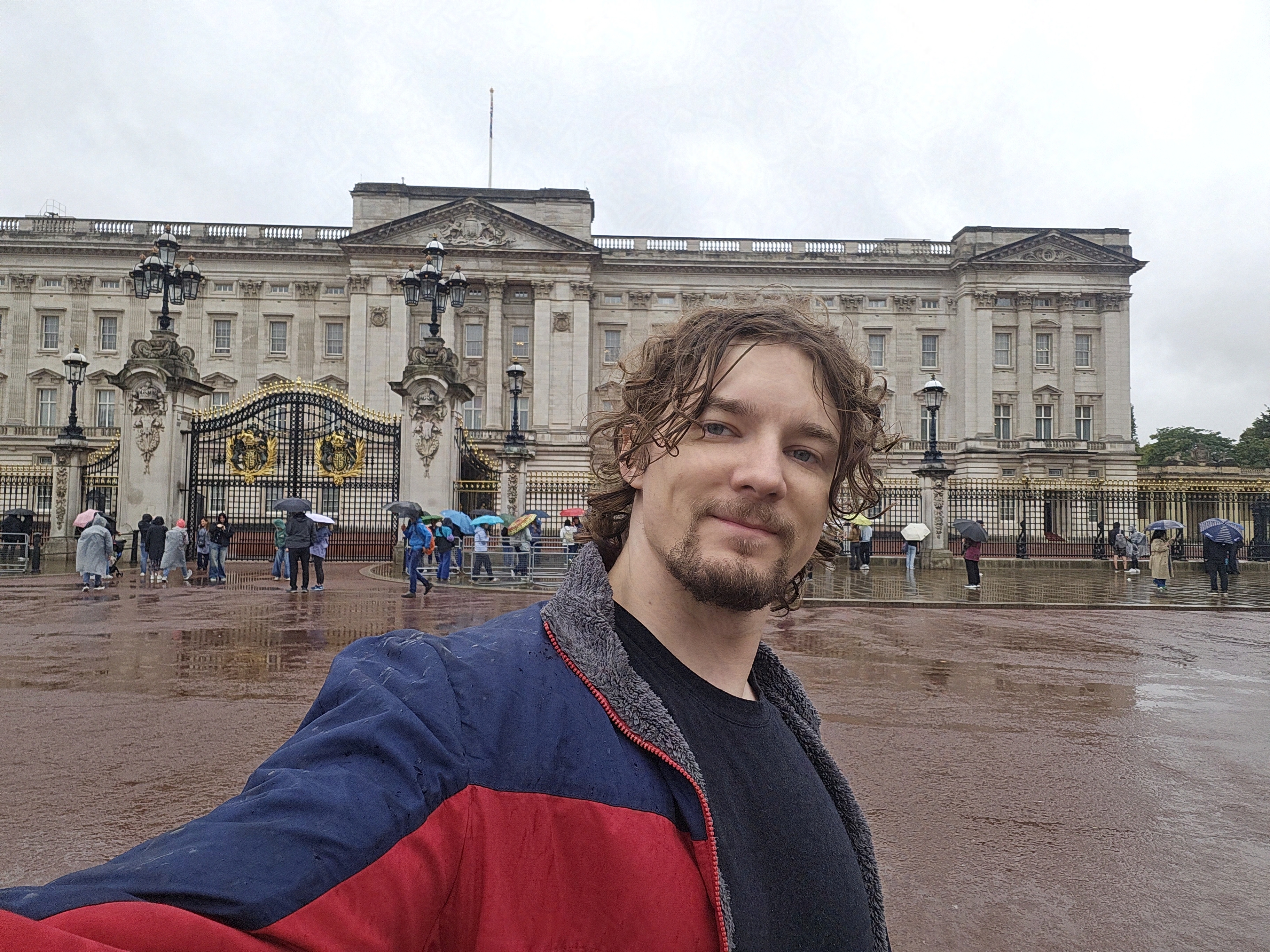 A selfie of me with Buckingham Palace in the background