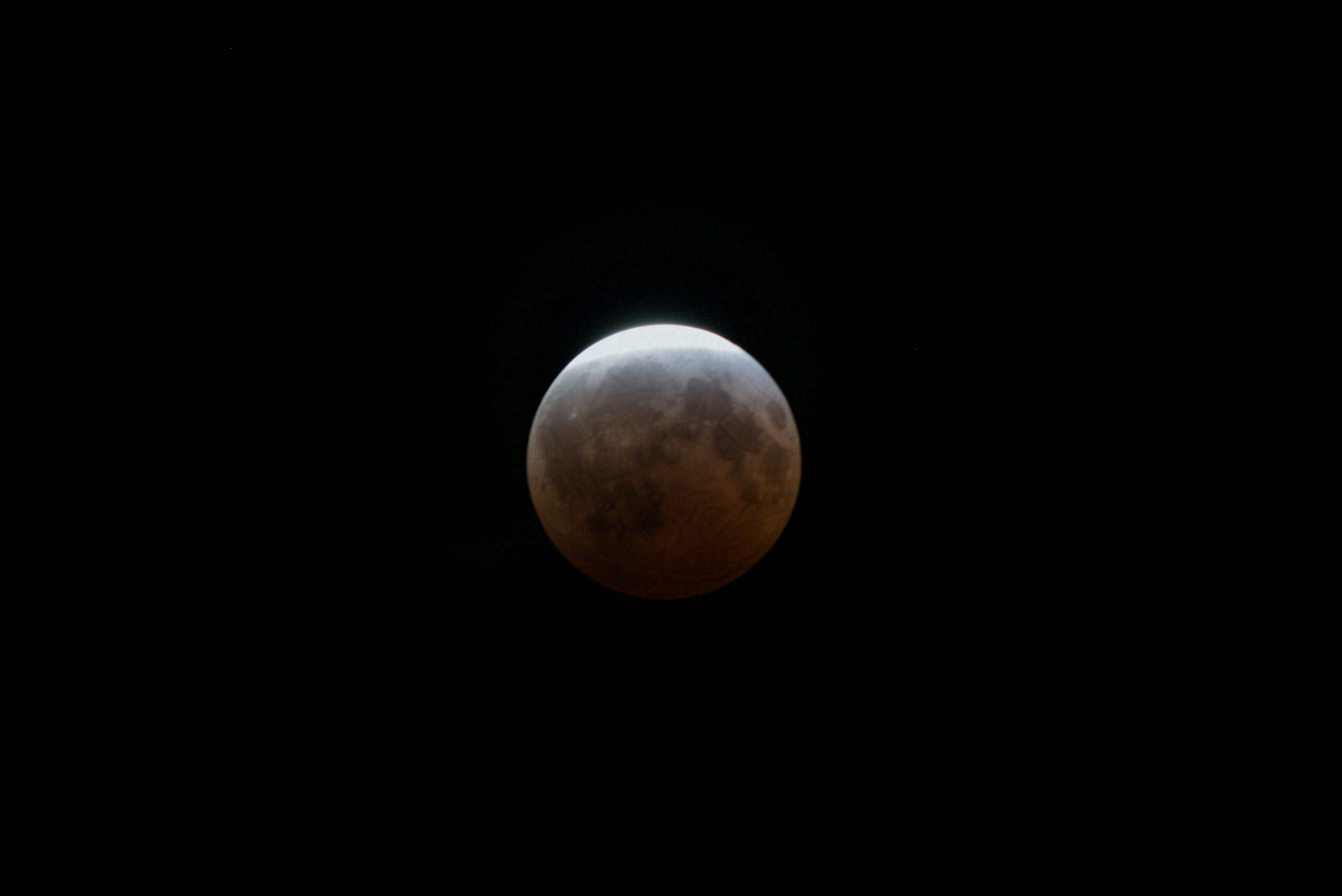 Image of a partially eclipsed moon